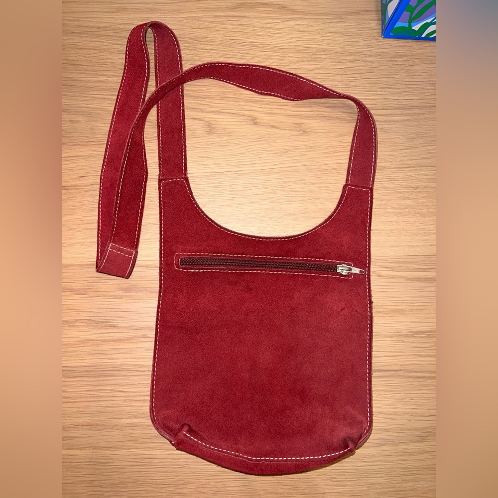 Wilcost Genuine Suede Crossbody Bag